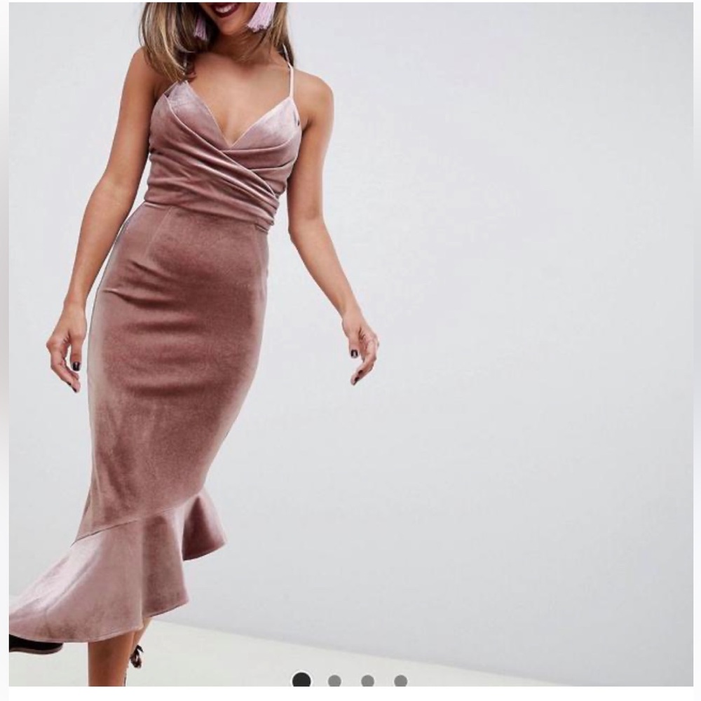EUC ASOS Velvet Midi dress, size 2
